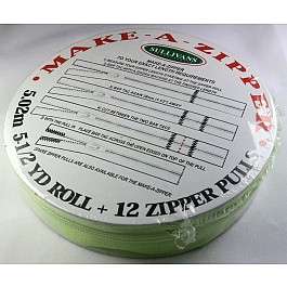 Make-A-Zipper, plastic, springgreen, 5 m