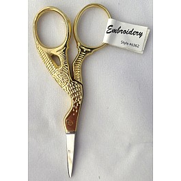 Gold Stork Embroidery Scissors 9.5 cm